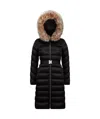 Moncler Leersie Long Down Jacket In Black