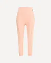 Moncler Leggings Stretch Nylon Contrast Stitching In Pink