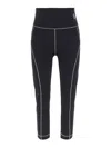 Moncler Leggings With Logo Patch And Contrast Stitching