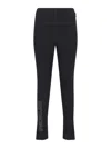 Moncler Grenoble Black Leggings With Zipped Pocket In Stretch Polyamide Woman In Black