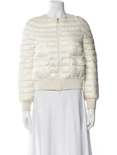 Pre-owned Moncler Lelia Nylon Down Jacket In Neutral