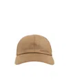 Moncler Logo-embroidered Cap In Brown
