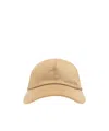 Moncler Linen-blend Cap In Nude