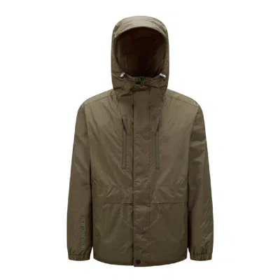 Moncler Leuk Reversible Adjustable Hood Jacket In Green