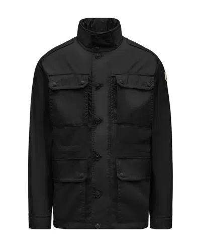 Moncler Lez Single-breasted Casual Jacket In Black
