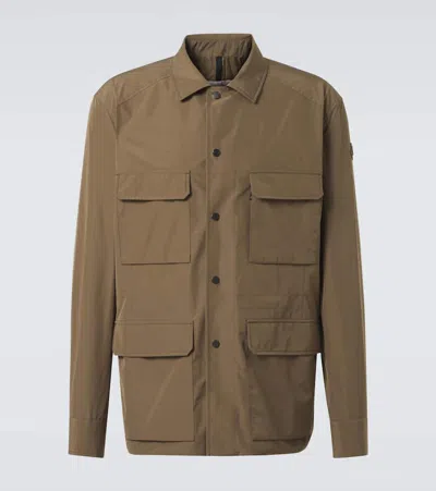 Moncler Lez Technical Jacket In Brown