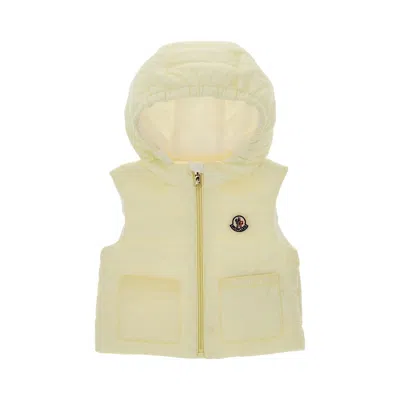 Moncler 'lia' Padded Vest Kids In Yellow