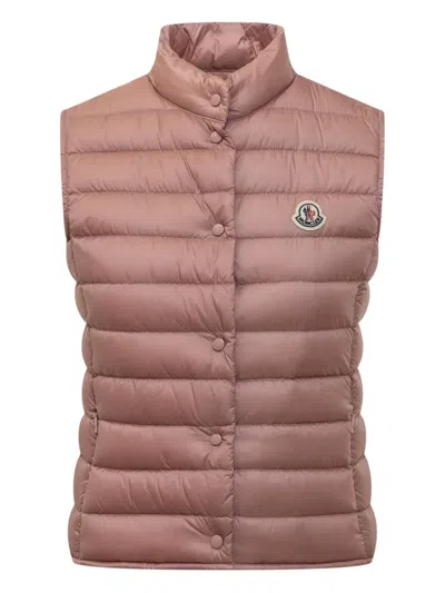 Moncler Liane Buttoned Gilet In Brown