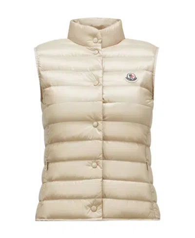 Moncler Liane High-neck Down Gilet In Neutral