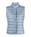 Moncler Liane Nylon Down Vest In Blue