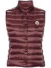 Moncler Liane Logo Down Vest In Red
