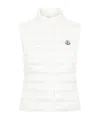 Moncler Quilted Vest High Neck In White