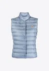 Moncler Liane Nylon Down Vest In Blue