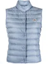 Moncler Liane Nylon Down Vest In Medium Blue