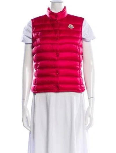 Pre-owned Moncler Liane Nylon Vest In Pink