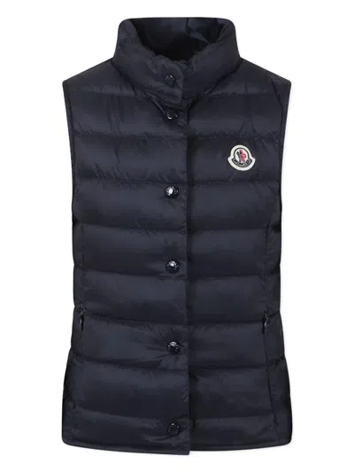 Moncler Kids' Liane Packable Down Gilet In Blue