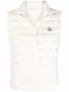 Moncler Quilted Vest High Neck In White