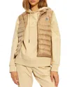 Moncler Liane Packable Down Vest In Brown