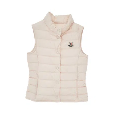 Moncler Light Pink Liane Brand-badge Padded Shell-down Gilet 4-12 In White