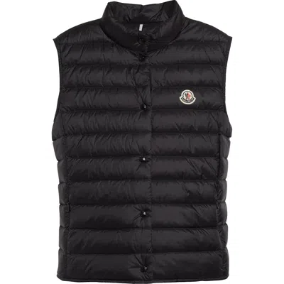 Moncler Liane Quilted Down Puffer Vest In Black/black