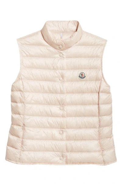 Moncler Liane Quilted Down Puffer Vest In Pink