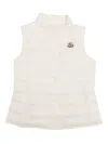 Moncler Girl's Ghany Quilted Vest In Beige