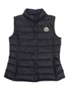 Moncler Quilted Feather-down Gilet In Blue