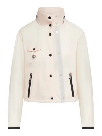 Moncler Lico Rain Jacket In Light Pink