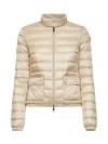 Moncler Women Lans Short Down Jacket L.beige In Brown