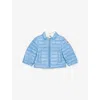 Moncler Light Blue Kerem Quilted Shell-down Jacket 3-36 In Blue