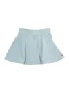 Moncler Light Blue Skirt With Logo Patch On The Front And Rear Zip Closure In Cotton Girl In Blue