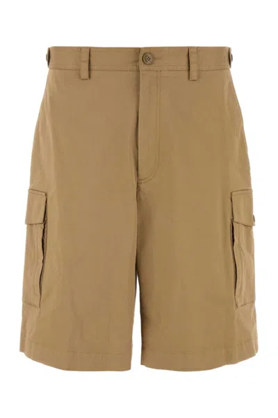 MONCLER LIGHT BROWN BERMUDA SHORTS
