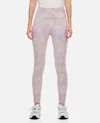 Moncler Light Grey Jersey Leggiings In Purple