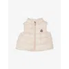Moncler Light Pink Hiva Logo-patch Puffer Gilet 9-36 In Light Pink