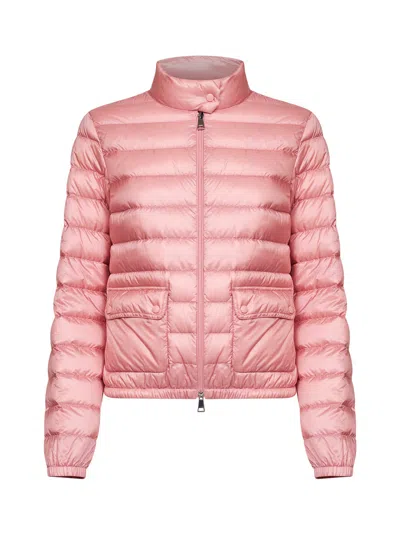 Moncler Light Pink Lans Packable Short Down Jacket In Multi