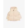 Moncler Light Pink Odile Hooded Shell-down Puffer Jacket 6-36 Month In Neutral