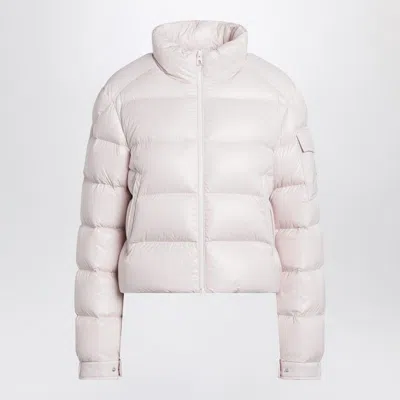 Moncler Light Pink Petra Short Puffer Jacket In White