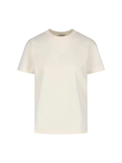 Moncler Lightweight 100% Cotton Women's Polo Shirt In White