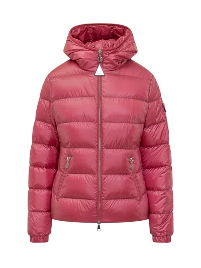 Moncler Lightweight Down Jacket With Hood In Red