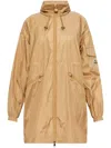 Moncler Lightweight Drawstring Parka In Neutrals
