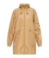 Moncler Lightweight Drawstring Parka In Nude