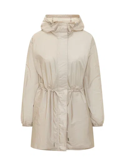 Moncler Lightweight Jacket With Hood And Drawstring For Spring 2026 In Green