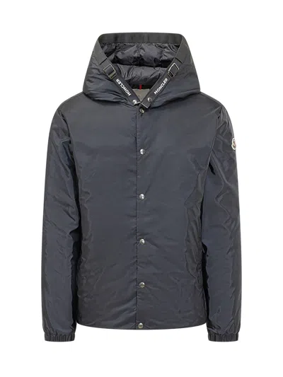 Moncler Lightweight Jacket With Hood For Ss26 In Blue