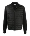Moncler Padded Zip-up Cardigan Clothing In Black