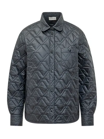 Moncler Lightweight Mini Quilted Jacket In Blue