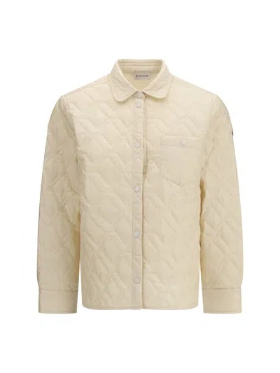 Moncler Lightweight Padded And Quilted Jacket In Neutral