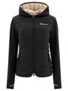 Moncler Grenoble Women Logo Zip Light Down Jacket In Black