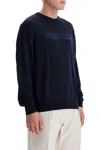 Moncler Lightweight Wool Pullover Sweater In Blue