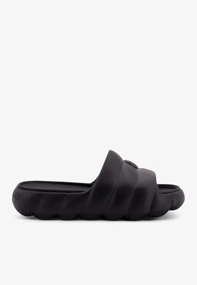 Moncler Lilo Logo Slides In Black