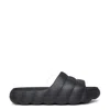 Moncler Quilted Rubber Sole Open Toe Slides In Black